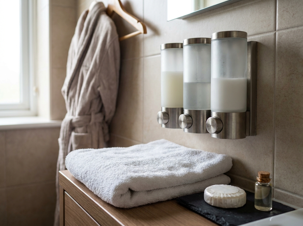 Amenity Dispenser Seti — kullanım 3
